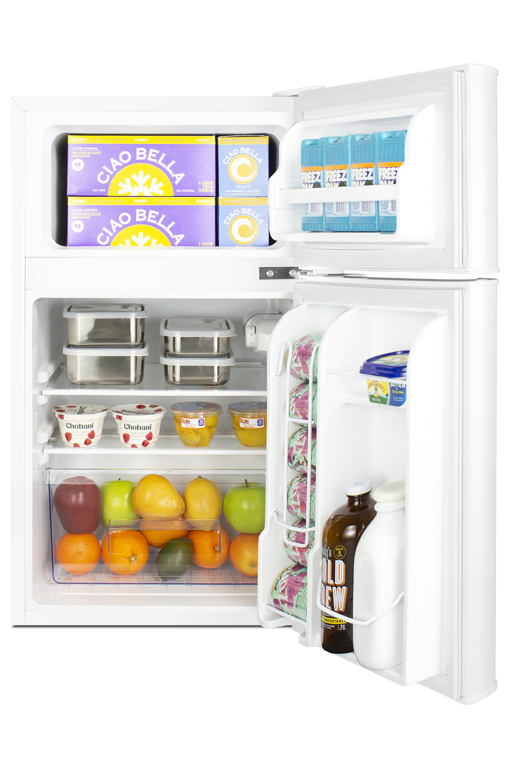 ENERGY STAR certified counter height 2-door refrigerator-freezer in white
